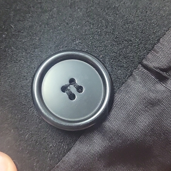 New York & Co black double breasted lined pea coat - Picture 8 of 8